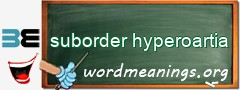 WordMeaning blackboard for suborder hyperoartia